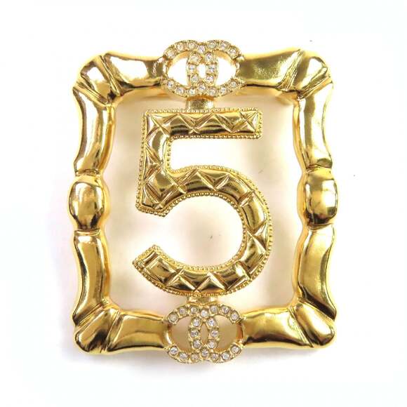 Chanel Cc Logo Brooch Metal #215589C11B